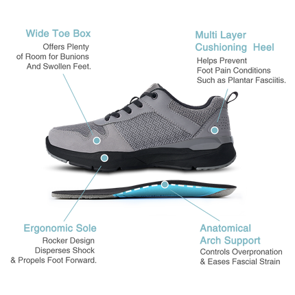 Men's Ultimate Arch Support Shoes - WALKHERO