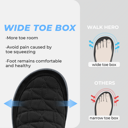 Men's Wide Toe Box Arch Support Slippers - WALKHERO