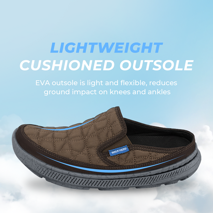 Men's Wide Toe Box Arch Support Slippers - WALKHERO